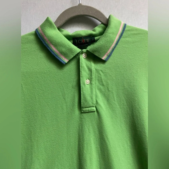 J crew bright green Polo shirt  Sz L - Picture 4 of 10